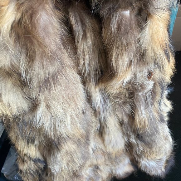 CONVERTIBLE 4 in 1 NATURAL FUR BLACK WATERPROOF PARKA WINTER COAT SIZE 8/10 - Picture 16 of 16